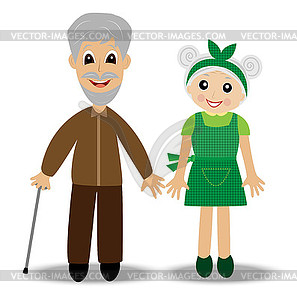 Merry grandparents - vector clip art