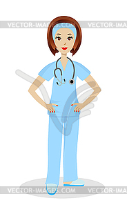 Young woman doctor - vector image