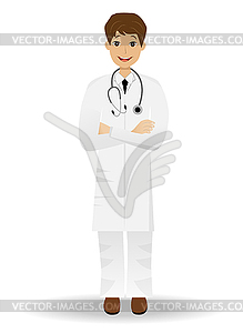 Young doctor man - vector clipart