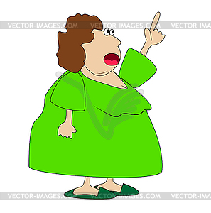 Complete wicked loud woman - vector clip art