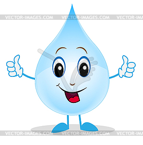 Merry drop of water shows sign perfectly - vector image