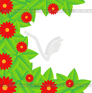 Background with flowers - vector clipart