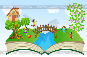 summer landscape clipart