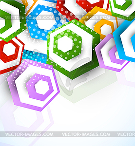Abstract background with hexagons - vector image