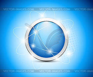 Abstract blue button - royalty-free vector image