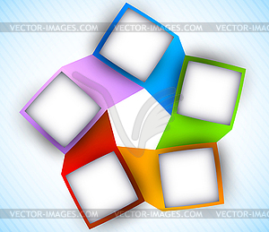 Abstract diagram with squares - vector image