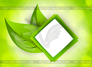 Abstract icon with leaves - vector clipart