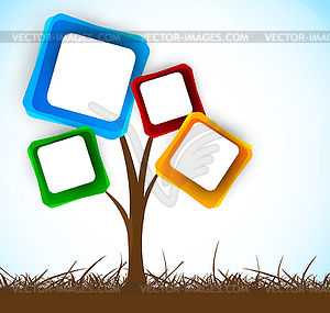 Background with tree - vector image