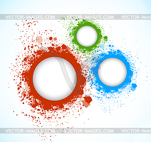 Background with grunge circles - vector clipart
