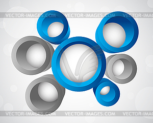 Background with 3d circles - vector image