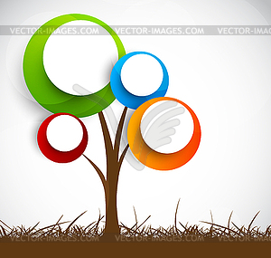 Background with abstract tree - vector clip art