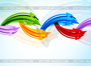 Background with colorful arrow - vector clip art