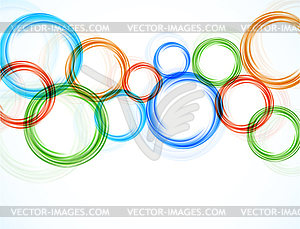 Background with colorful circles - vector image