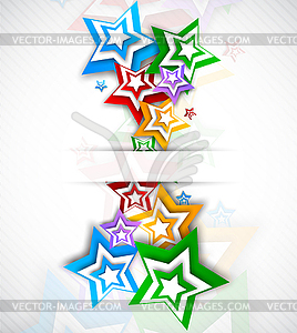 Backgorund with colorful stars - stock vector clipart