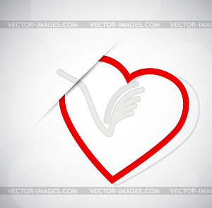 Backgorund with heart - vector image