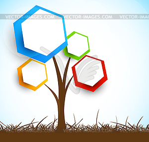 Background with tree - vector clipart