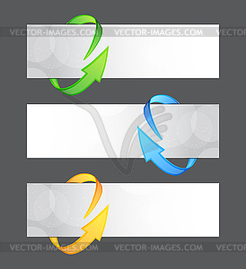 Set of banners with arrows - royalty-free vector clipart