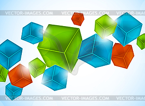 Abstract background with cubes - vector image