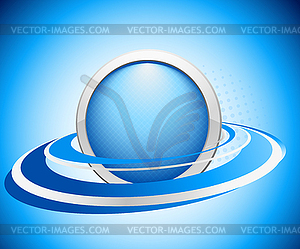 Abstract icon in blue color - vector clipart