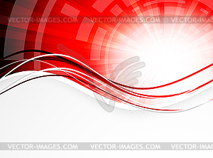 Abstract wavy background - vector image