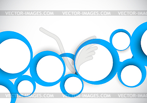 Background with blue circles - vector image