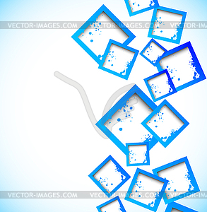 Background with blue squares - stock vector clipart