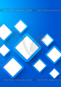 Background with blue squares - vector image