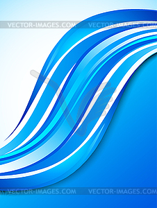 Background with blue wave - vector clip art