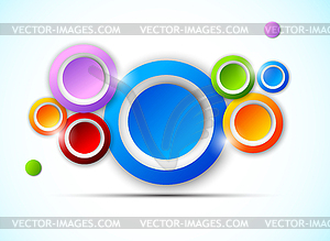 Background with colorful circles - vector clipart