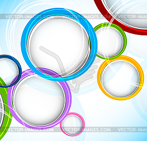 Background with colorful circles - vector image