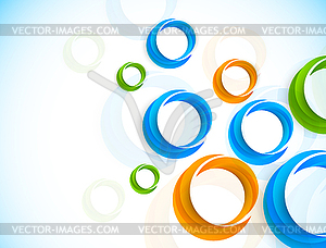 Фон с красочными кругах - векторное изображение EPS