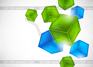 Background with cubes - vector clipart