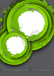 Background with green circles - vector image