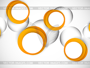 Background with orange circles - vector image