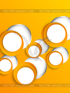 Background with orange circles - vector clip art