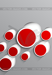 Background with red circles - vector clipart