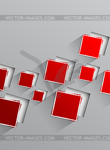 Background with red squares - vector clipart