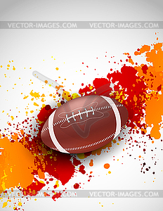Grunge фон с мячом - векторный клипарт / векторное изображение