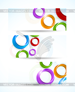 Set of banners with circles - vector image