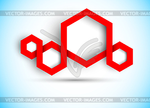 Abstract background with hexagons - vector clipart