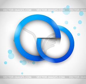 Two circle tags - color vector clipart