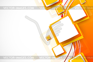 Abstract orange brochure - vector clipart