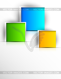 Abstract template with squares - vector image