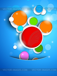 Background with colorful circles - vector image