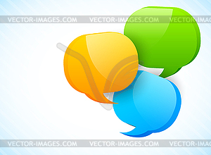 Three speech bubbles - vector image