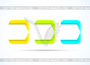 Bright step design - vector image