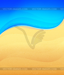 Sand and sea - vector image