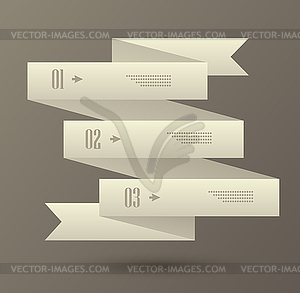 Set of numbered banner - vector image