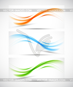 Set of wavy banners - vector clipart