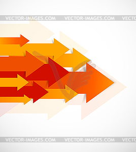 Orange arrows - vector image